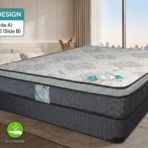 High Density Foam Pillow Top Mattress by The GTA Mattress - Dual Sided Flippable Design