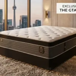 The Ajax Emperor Dream 13 inch medium firm pocket coil mattress with a luxury bamboo Euro top, exclusively available online at THE GTA MATTRESS.