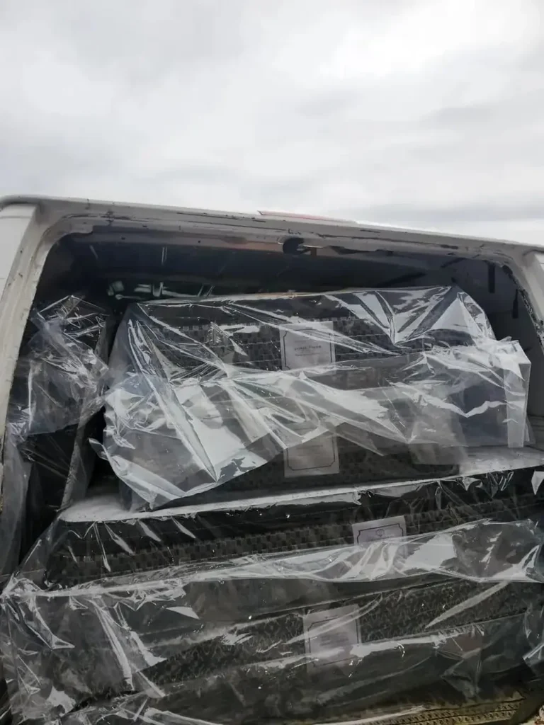 Mattresses in Vaughan, loaded and ready for factory-direct delivery