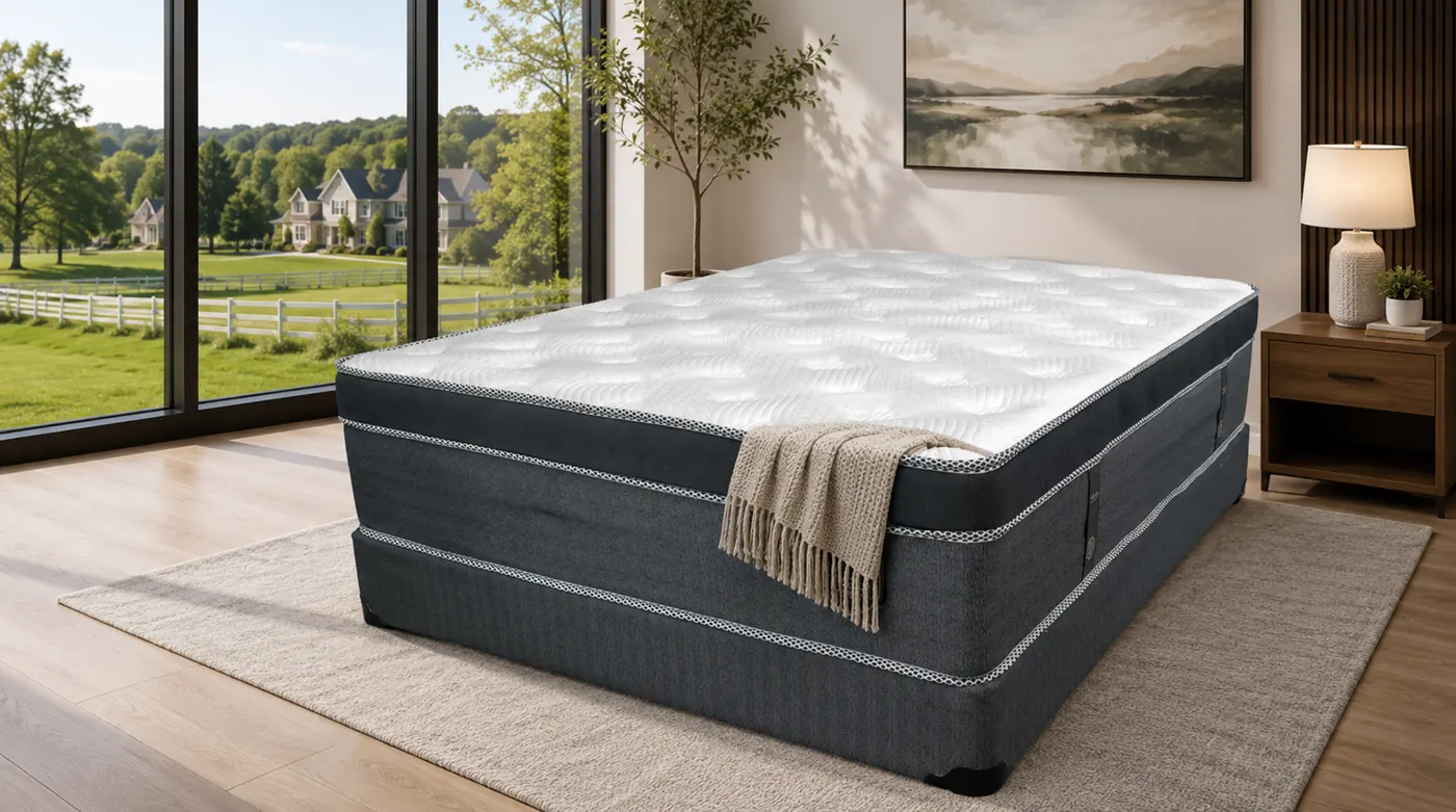 Mattresses in Bradford West Gwillimbury — queen mattress in a bright bedroom overlooking farmland