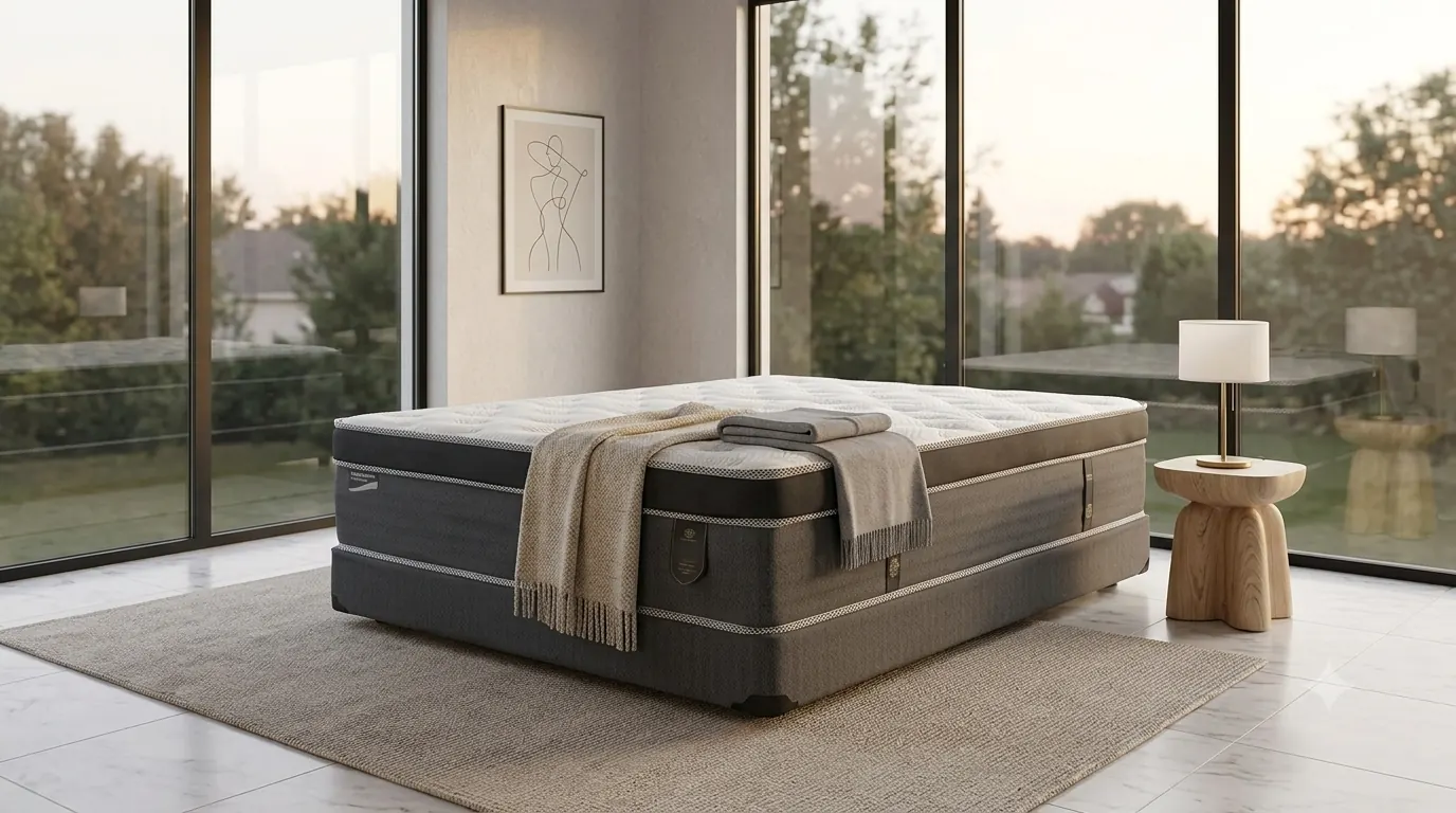 Mattresses in Uxbridge — queen mattress in a bright bedroom at sunset