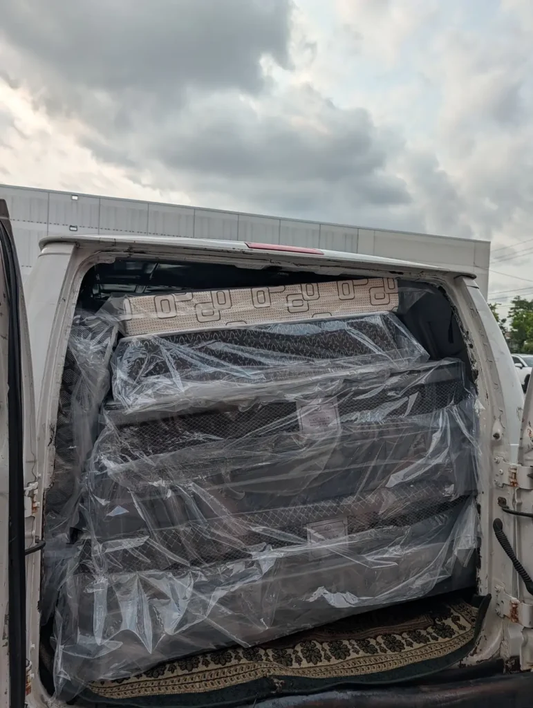 Mattresses in Whitchurch-Stouffville — factory-direct mattresses wrapped and ready for delivery